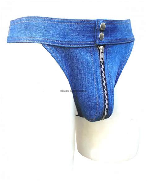 denim jockstrap.